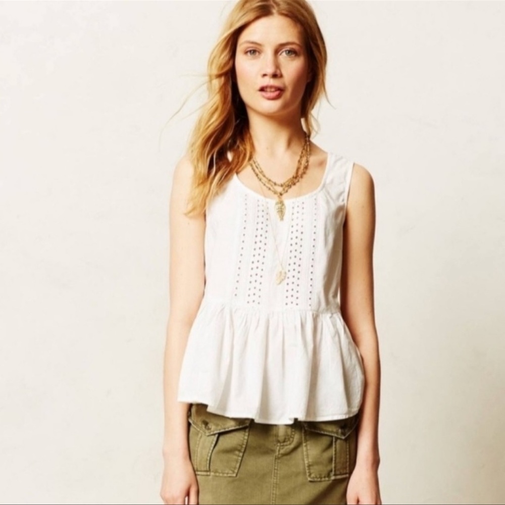 Anthropologie vanessa virginia Blouse Lavender Ruffle Boho Size 10